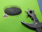 pinch small holes at equal distance using hole punch pliers