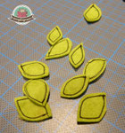 Sew and cut a few leaves.