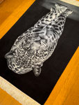 TABRIZ wool&silk 約120ｘ80ＡＡＺＡＭＩ工房 豹