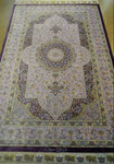QUM silk  ザロチャラクサイズ　Aboulghasem Jeddi工房　ﾍﾞｰｼﾞｭ 茶 ボルドー