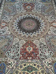 TABRIZ wool&silk  2ｘ3 FARAJIﾌｧﾗｼﾞ工房 ｺﾞﾝﾊﾞﾃﾞｨﾃﾞｻﾞｲﾝ縦糸silk