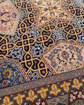 ESFAHAN WOOL&SILK HAGHIGHI ハギギ工房 9㎡　HENDECI幾何学模様デザイン　OLD
