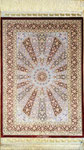 QUM silk  ザロチャラクサイズ　Aboulghasem Jeddi工房 ボルドー エンジ ﾍﾞｰｼﾞｭ ゴンバディ