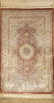 QUM silk  ザロチャラクサイズ　Aboulghasem Jeddi工房ボルドー 赤 ﾍﾞｰｼﾞｭ