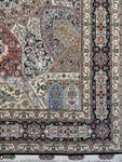 TABRIZ wool&silk  2ｘ3 FARAJIﾌｧﾗｼﾞ工房 ｺﾞﾝﾊﾞﾃﾞｨﾃﾞｻﾞｲﾝ縦糸silk