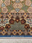 ESFAHAN wool&silk 2x3 F・HAGHIGHI ハギギ工房 60Raj HENDCI（幾何学模様）デザイン