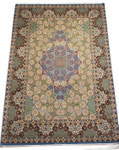 ESFAHAN wool&silk 2x3 F・HAGHIGHI ハギギ工房 60Raj HENDCI（幾何学模様）デザイン