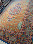ESFAHAN wool&silk パルデサイズ　 HAGHIGHI ハギギ工房 70Raj HENDCIヘンデシ（幾何学模様）デザイン
