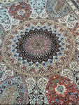 TABRIZ wool&silk  2ｘ3 FARAJIﾌｧﾗｼﾞ工房 ｺﾞﾝﾊﾞﾃﾞｨﾃﾞｻﾞｲﾝ縦糸silk
