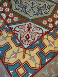 ESFAHAN WOOL&SILK HAGHIGHI ハギギ工房 9㎡　HENDECI幾何学模様デザイン　OLD