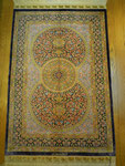 QUM silk  ザロチャラクサイズ　Aboulghasem Jeddi工房 赤 ﾍﾞｰｼﾞｭ
