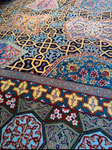 ESFAHAN WOOL&SILK HAGHIGHI ハギギ工房 9㎡　HENDECI幾何学模様デザイン　OLD