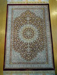 QUM silk  ザロチャラクサイズ　Aboulghasem Jeddi工房 エンジ ボルドー 赤