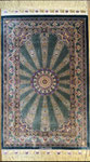QUM silk  ザロチャラクサイズ　Aboulghasem Jeddi工房 緑グリーン ﾍﾞｰｼﾞｭ ゴンバディ