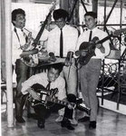 THE BEACHCOMBERS 1966 vlnr: Herman Lewakabessy - Fred Flohr (gehurkt) - Peter Jongewaard - Emiel Lotman