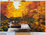 Herbstwald: 100 x 150 cm, Acryl auf Leinwand