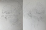 Dürer und Leonardo Material: Bleistift auf Papier Größe: A3