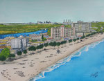 Miami Beach,Tusche-Aquarellstift,25x32,2021