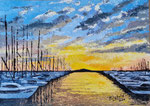Marina, Acryl gespachtelt, 50x70, 2024