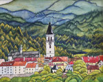 Judenburg, Tusche-Aquarellstift,22x32,2024
