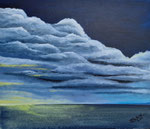 Wolken, Acryl, 60x70,2024