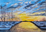 Marina, Acryl gespachtelt, 50x70, 2024