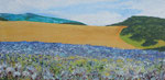 Blaues Distelfeld bei Zillingtal, Acryl, 30x60, 2020