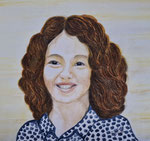 Marie, Aquarellstift laviert,30x30, 2023