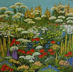 Blumenwiese, Acryl auf Keilrahmen, 80x80, 2025