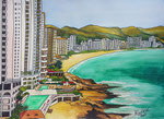 Acapulco, Tusche-Aquarellstift,25x32,2021