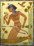 Ägypterin halb sitzend, 36x46