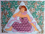 Art Deco, Dame, 36x46