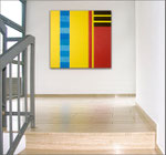 Treppenhaus, Architekturbüro Rüttger, Melsungen, Öl auf Leinwand, 150 x 160 cm