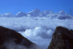 Himalchuli 7893m, Harka Gurung Peak  7871m Manaslu 8163m - Tele -