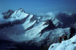 Lauteraarhorn 4042 m  mit Schreckhorn 4078 m 