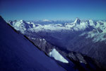 Blick nach Süden bis zum Gran Paradiso 4061 m