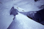 Blick auf die Aufstiegsroute zum Rottalsattel 3885 m