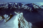 Gipfelblick zu Fletschhorn 3985 m, Lagginhorn 4010 m und Weissmies 4017 m