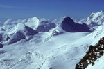 Allalinhorn 4027 m, Strahlhorn 4190 m, Rimpfischhorn 4199 m und Monte Rosa -Tele-