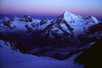 Weisshorn 4505 m im Morgengrauen