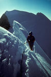 Michael beim Gratübergang zur Pointe Walker 4208m