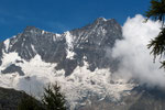 Täschhorn 4491 m und  Dom 4545 m von Almagelleralp 2194 m