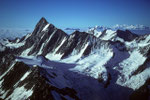 Finsteraarhorn 4274 m mit Walliser  4000er in der Ferne