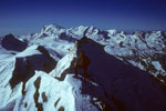 Die hohen Walliser mit Täschhorn 4491 m im Zentrum