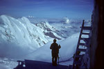 4554m-Aussicht auf Liskamm 4527m und Matterhorn 4478 m, in der Ferne Montblanc