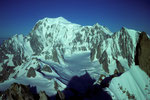 Montblanc 4807m  und Dent du Geant 4013m mit Rochefortgrat