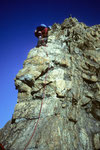 Genusskletterei beim Abstieg vom Schreckhorn 4078 m