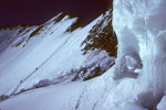 Barre des Écrins 4102 m mit  Aufstiegsspur in der Nordflanke