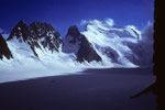 La Barre Noir 3751 m, Barre des Écrins 4102 m, Pic Lory 4086 m und Dome de Neige 4015 m 