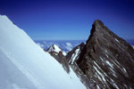 Lenzwand im Gipfelbereich mit NW-Grat zum Nadelhorn 4327 m